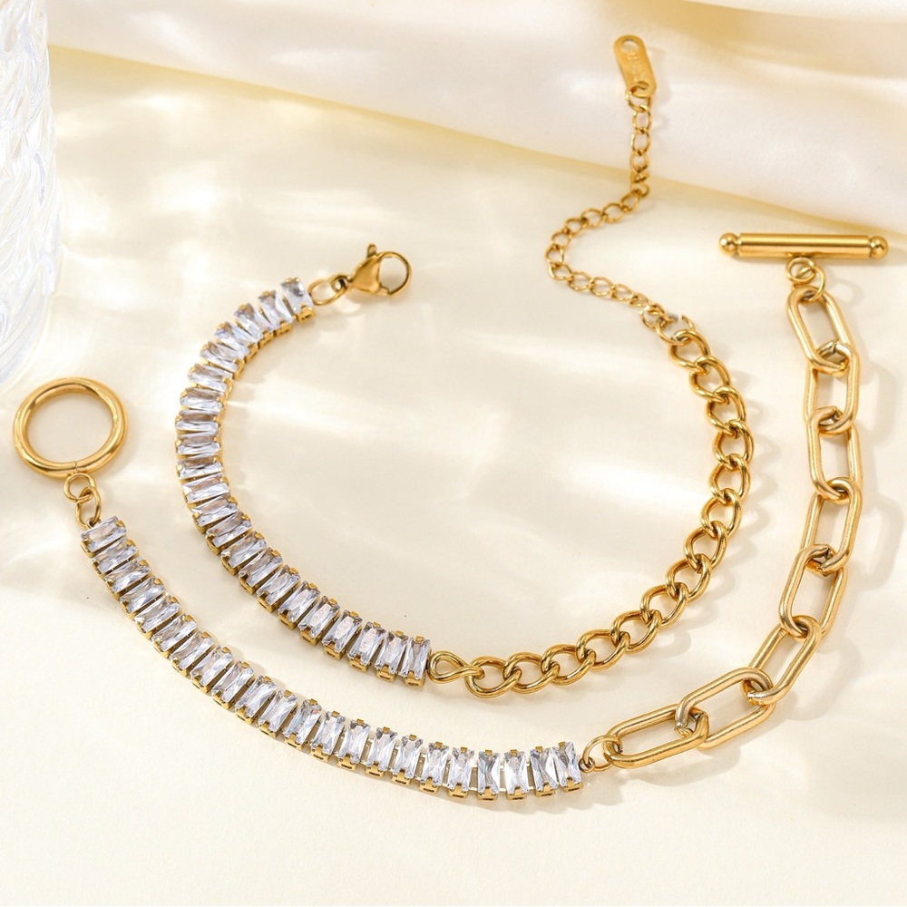 Elegant 18K Gold Plated Stainless Steel Women's Bracelets
